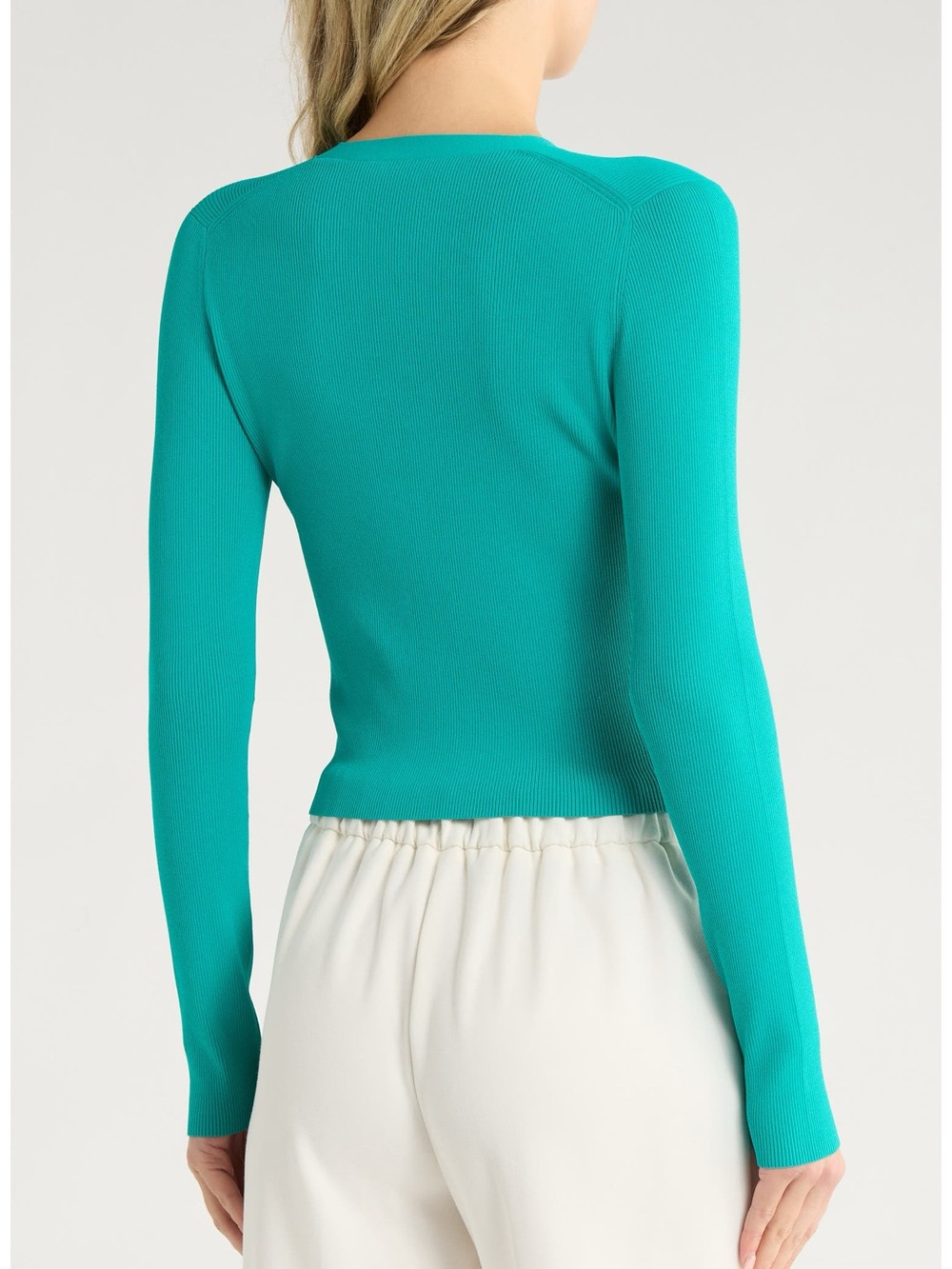 Theory Wooster Cropped Cardigan Billiard Green Size Small - Picture 2 of 5